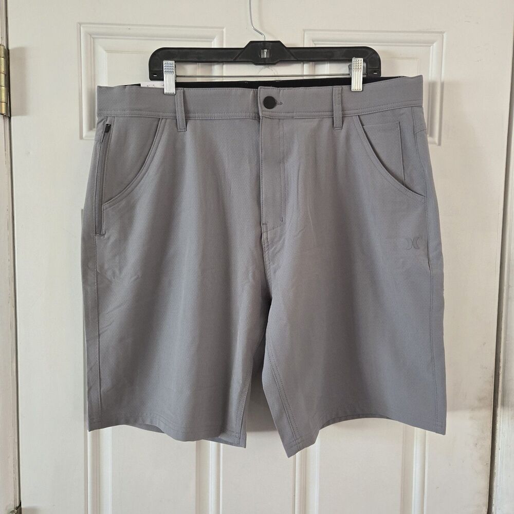 Hurley Trek Hybrid Shorts Mens 38 Gray 4-Way Stretch Water Repellent NWT